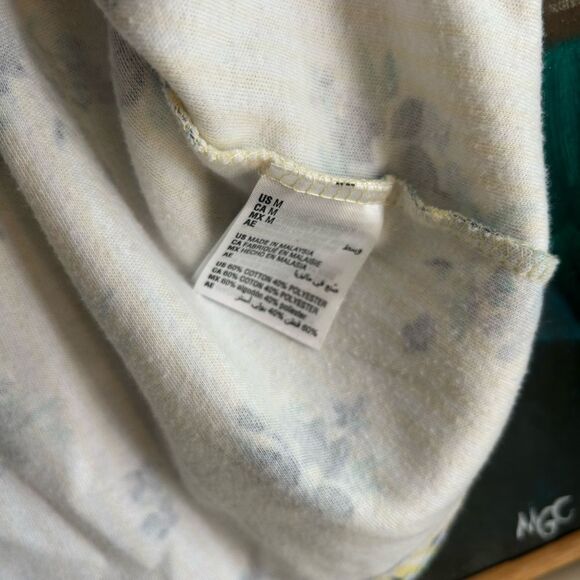 Karen Scott Yellow Floral Short Sleeve Top - Picture 6 of 16